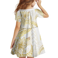 Samoa Lotu Tamaiti Gold Family Matching Short Sleeve Bodycon Dress and Hawaiian Shirt Teuila Tatau LT7 - Polynesian Pride