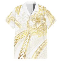 Samoa Lotu Tamaiti Gold Family Matching Summer Maxi Dress and Hawaiian Shirt Teuila Tatau LT7 Dad's Shirt - Short Sleeve Gold - Polynesian Pride