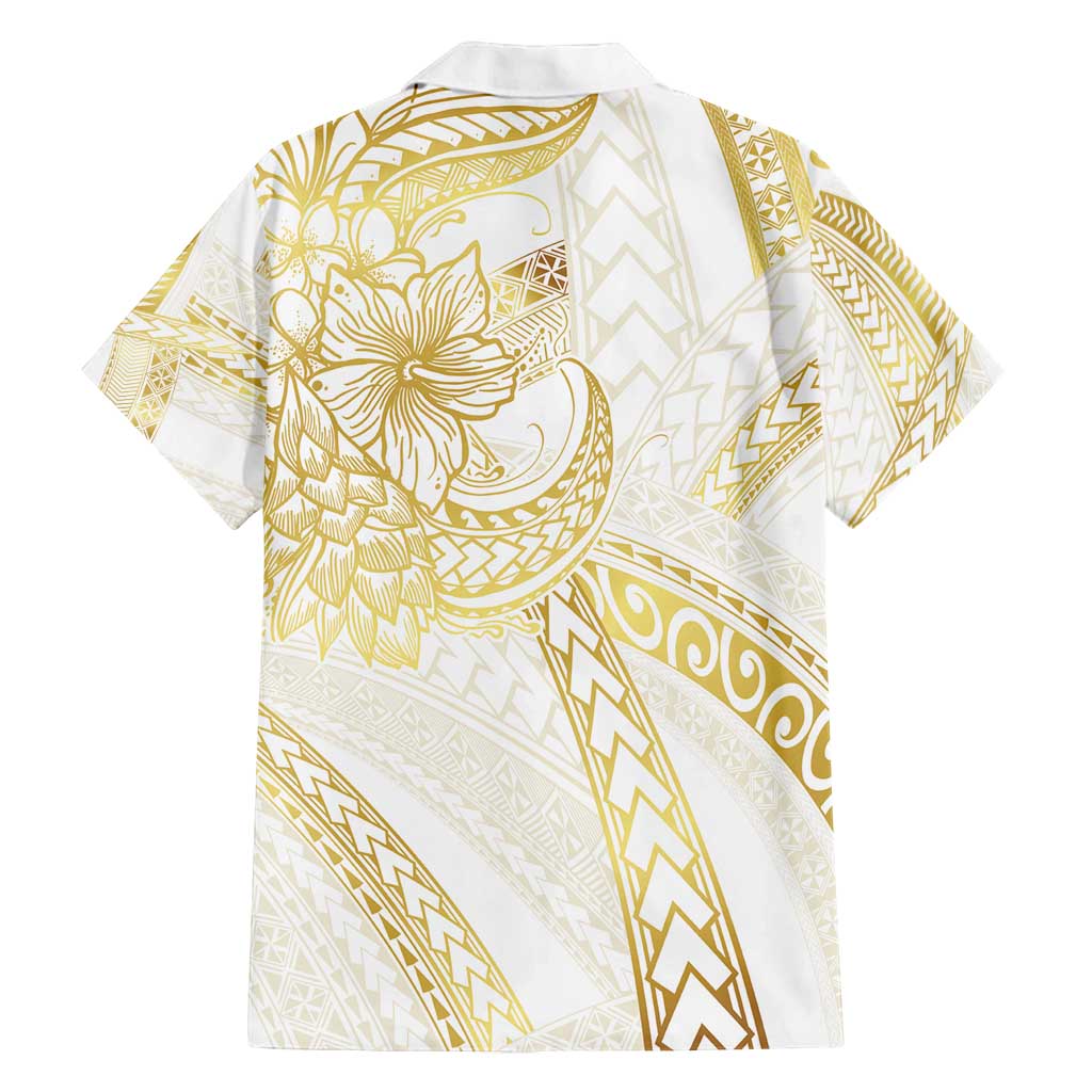 Samoa Lotu Tamaiti Gold Family Matching Tank Maxi Dress and Hawaiian Shirt Teuila Tatau LT7 - Polynesian Pride