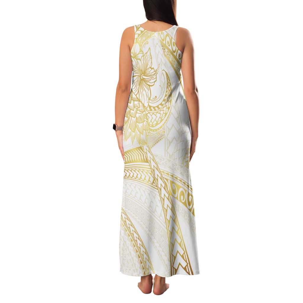 Samoa Lotu Tamaiti Gold Family Matching Tank Maxi Dress and Hawaiian Shirt Teuila Tatau LT7 - Polynesian Pride