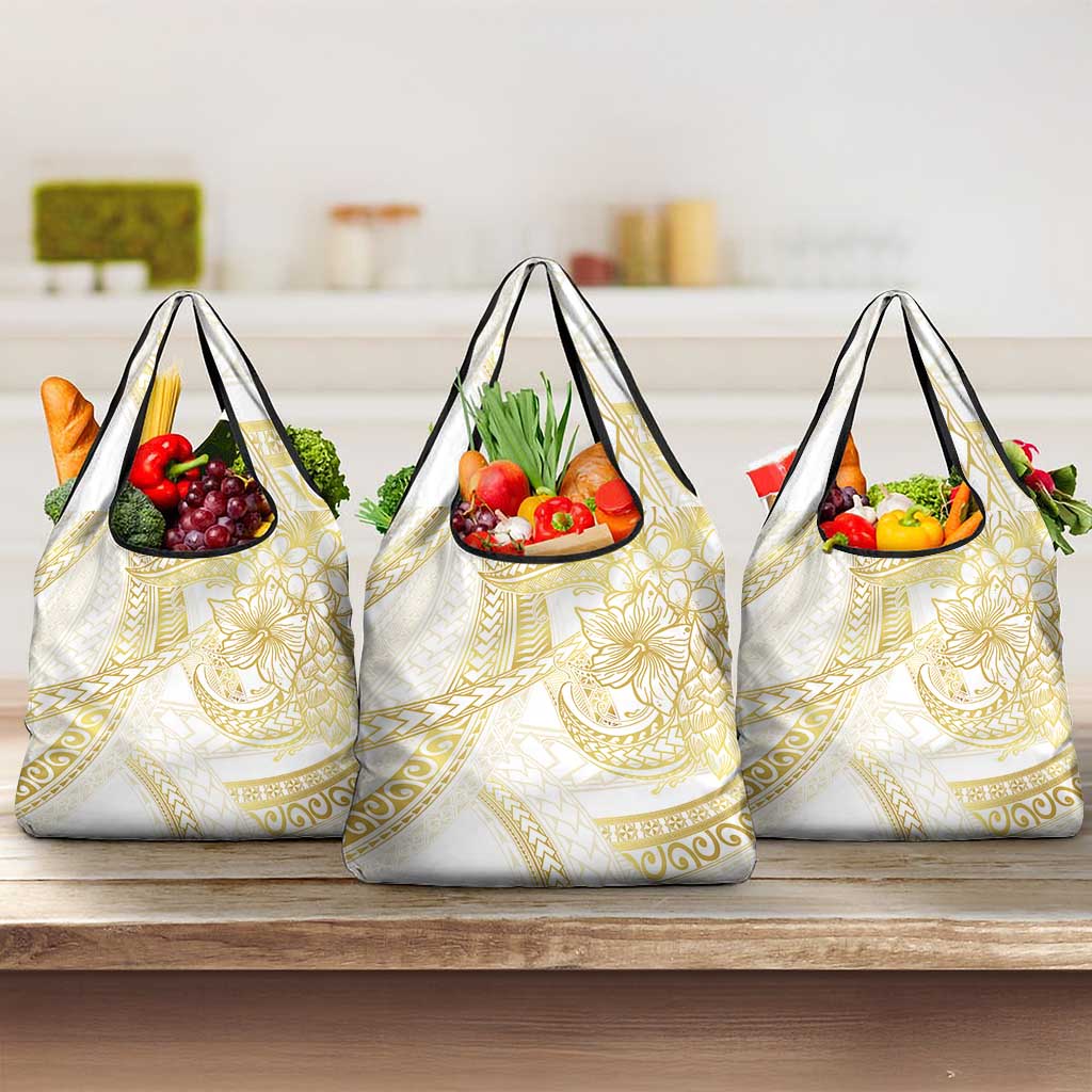 Samoa Lotu Tamaiti Gold Grocery Bag Teuila Tatau - Polynesian Pride