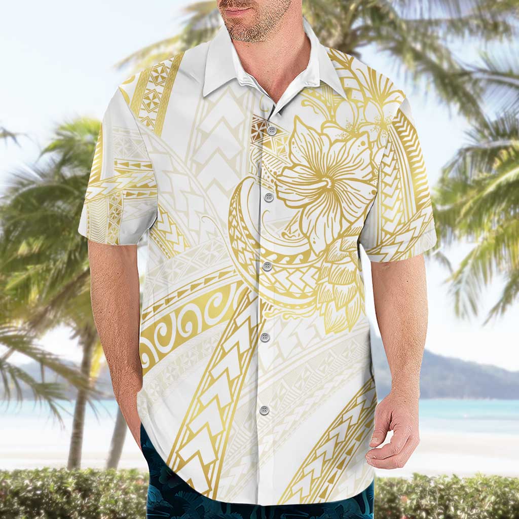 Samoa Lotu Tamaiti Gold Hawaiian Shirt Teuila Tatau - Polynesian Pride