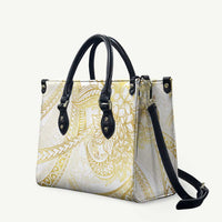 Samoa Lotu Tamaiti Gold Leather Bag Teuila Tatau - Polynesian Pride