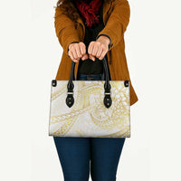 Samoa Lotu Tamaiti Gold Leather Bag Teuila Tatau - Polynesian Pride