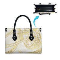 Samoa Lotu Tamaiti Gold Leather Bag Teuila Tatau - Polynesian Pride