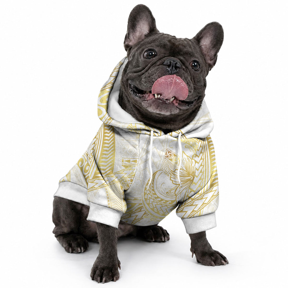 Samoa Lotu Tamaiti Gold Pet Hoodie Teuila Tatau