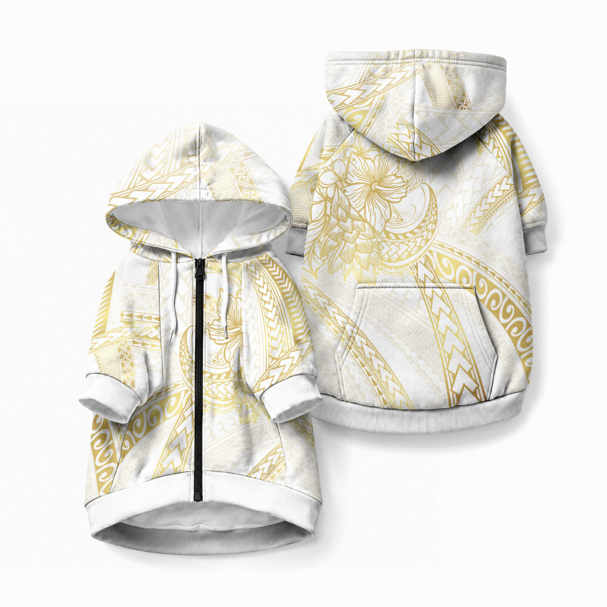 Samoa Lotu Tamaiti Gold Pet Hoodie Teuila Tatau