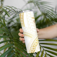 Samoa Lotu Tamaiti Gold Skinny Tumbler Teuila Tatau LT7 - Polynesian Pride