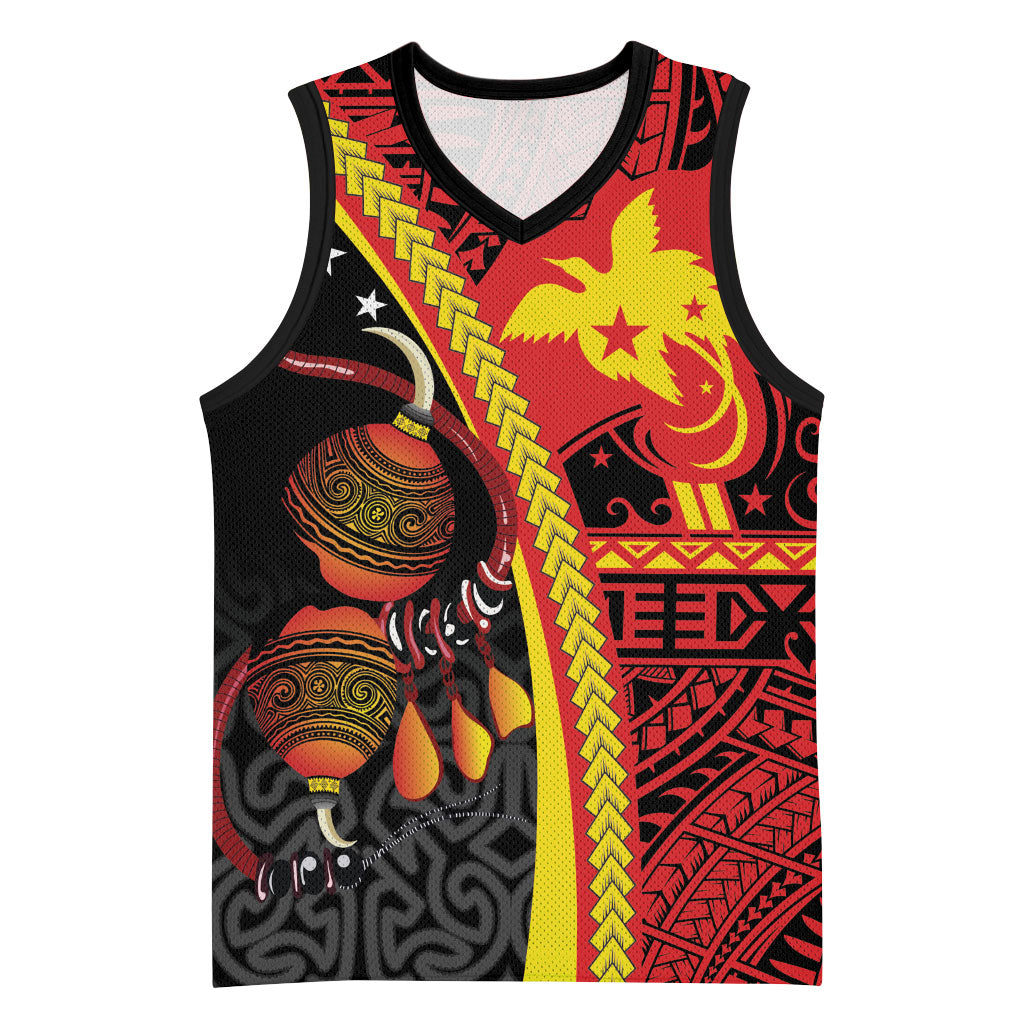 Papua New Guinea Independence Personalised Basketball Jersey PNG Bagi and Lime Pot LT7 Unisex Black - Polynesian Pride