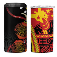 Papua New Guinea Independence 4 in 1 Can Cooler Tumbler PNG Bagi and Lime Pot LT7 One Size: 16 oz Black - Polynesian Pride