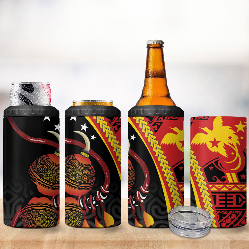 Papua New Guinea Independence 4 in 1 Can Cooler Tumbler PNG Bagi and Lime Pot LT7 - Polynesian Pride