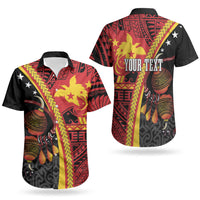 Papua New Guinea Independence Personalised Couples Matching Off Shoulder Maxi Dress and Hawaiian Shirt PNG Bagi and Lime Pot LT7 - Polynesian Pride