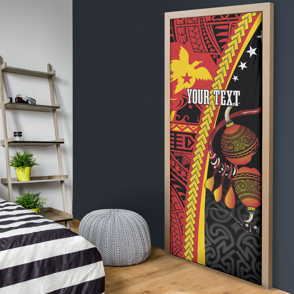 Papua New Guinea Independence Personalised Door Cover PNG Bagi and Lime Pot LT7 - Polynesian Pride
