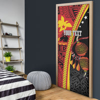 Papua New Guinea Independence Personalised Door Cover PNG Bagi and Lime Pot LT7 - Polynesian Pride