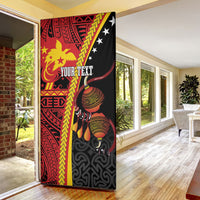 Papua New Guinea Independence Personalised Door Cover PNG Bagi and Lime Pot LT7 - Polynesian Pride