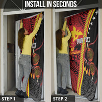 Papua New Guinea Independence Personalised Door Cover PNG Bagi and Lime Pot LT7 - Polynesian Pride