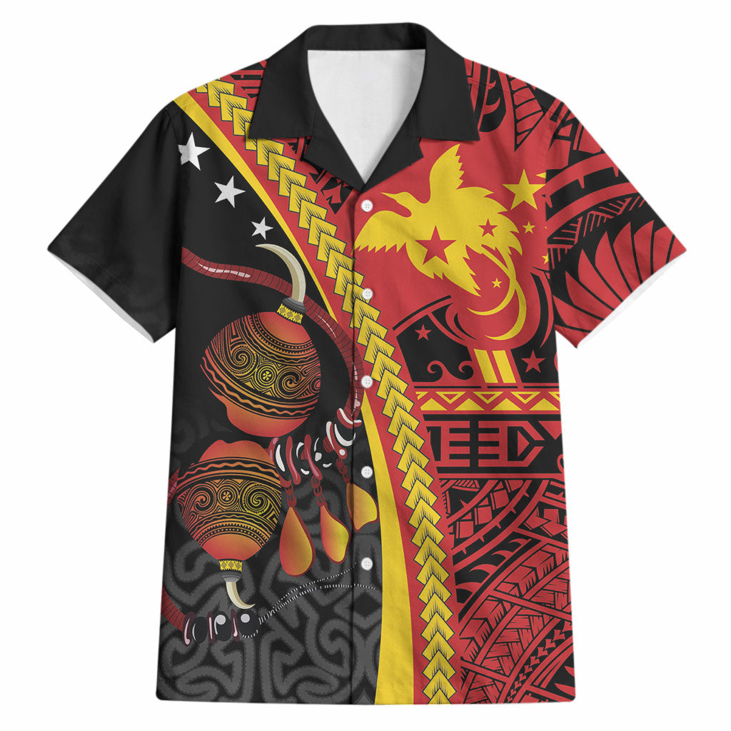 Papua New Guinea Independence Personalised Hawaiian Shirt PNG Bagi and Lime Pot LT7 Black - Polynesian Pride