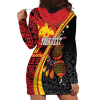 Papua New Guinea Independence Personalised Hoodie Dress PNG Bagi and Lime Pot LT7 - Polynesian Pride