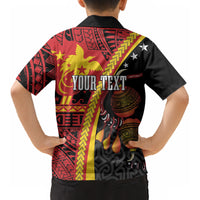 Papua New Guinea Independence Personalised Kid Hawaiian Shirt PNG Bagi and Lime Pot LT7 - Polynesian Pride