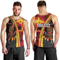 Papua New Guinea Independence Personalised Men Tank Top PNG Bagi and Lime Pot LT7 - Polynesian Pride