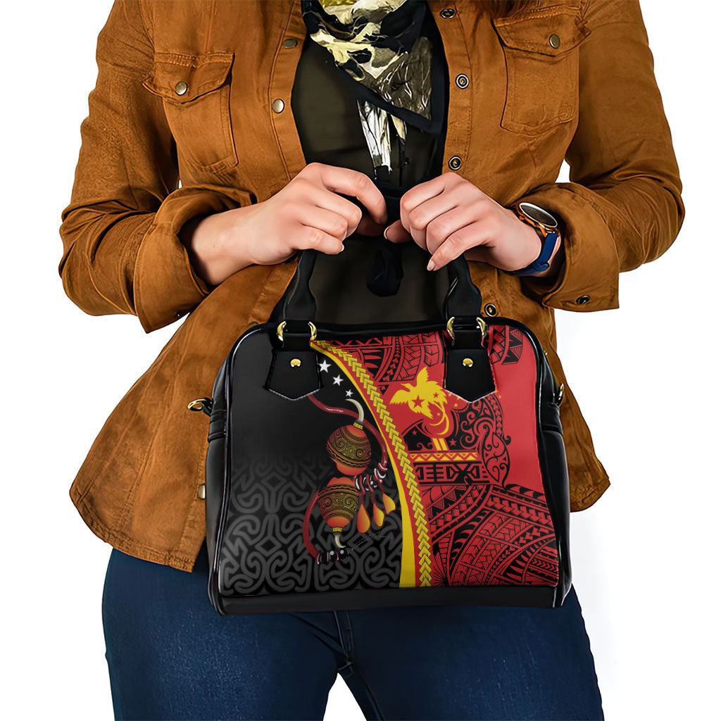 Papua New Guinea Independence Shoulder Handbag PNG Bagi and Lime Pot LT7 - Polynesian Pride
