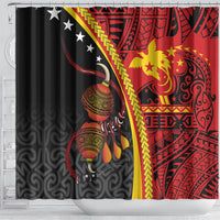 Papua New Guinea Independence Shower Curtain PNG Bagi and Lime Pot LT7 - Polynesian Pride