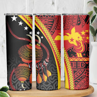 Papua New Guinea Independence Skinny Tumbler PNG Bagi and Lime Pot LT7 - Polynesian Pride