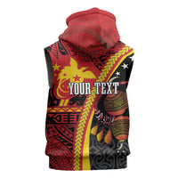 Papua New Guinea Independence Personalised Sleeveless Hoodie PNG Bagi and Lime Pot LT7 - Polynesian Pride
