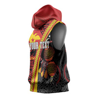 Papua New Guinea Independence Personalised Sleeveless Hoodie PNG Bagi and Lime Pot LT7 - Polynesian Pride