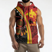 Papua New Guinea Independence Personalised Sleeveless Hoodie PNG Bagi and Lime Pot LT7 - Polynesian Pride