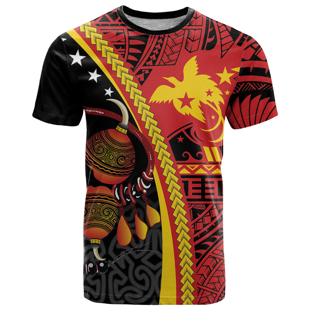 Papua New Guinea Independence Personalised T Shirt PNG Bagi and Lime Pot LT7 Black - Polynesian Pride
