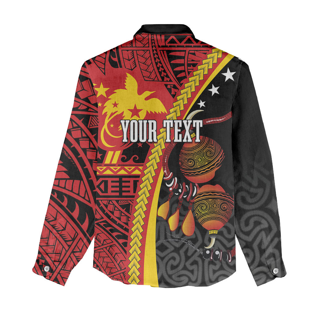 Papua New Guinea Independence Personalised Women Casual Shirt PNG Bagi and Lime Pot LT7 - Polynesian Pride
