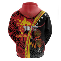 Papua New Guinea Independence Personalised Zip Hoodie PNG Bagi and Lime Pot LT7 - Polynesian Pride