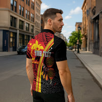 Papua New Guinea Independence Personalised Zipper Polo Shirt PNG Bagi and Lime Pot LT7 - Polynesian Pride