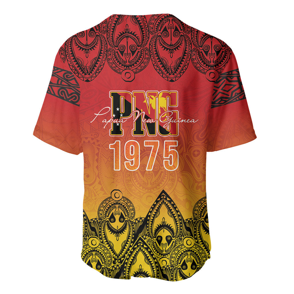 Papua New Guinea 1975 To The Future Personalised Baseball Jersey Sepik Masks LT7 - Polynesian Pride