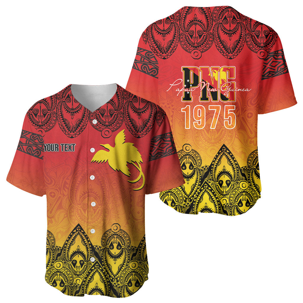 Papua New Guinea 1975 To The Future Personalised Baseball Jersey Sepik Masks LT7 - Polynesian Pride