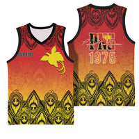 Papua New Guinea 1975 To The Future Personalised Basketball Jersey Sepik Masks LT7 - Polynesian Pride
