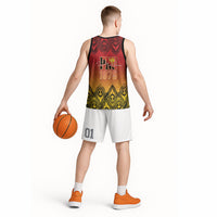 Papua New Guinea 1975 To The Future Personalised Basketball Jersey Sepik Masks LT7 - Polynesian Pride