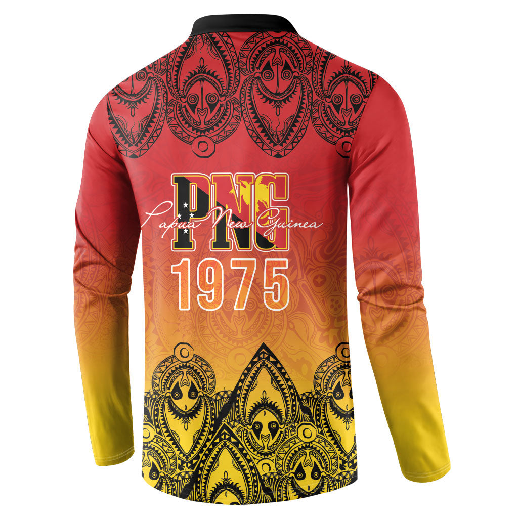 Papua New Guinea 1975 To The Future Personalised Button Sweatshirt Sepik Masks LT7 - Polynesian Pride