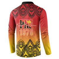 Papua New Guinea 1975 To The Future Personalised Button Sweatshirt Sepik Masks LT7 - Polynesian Pride