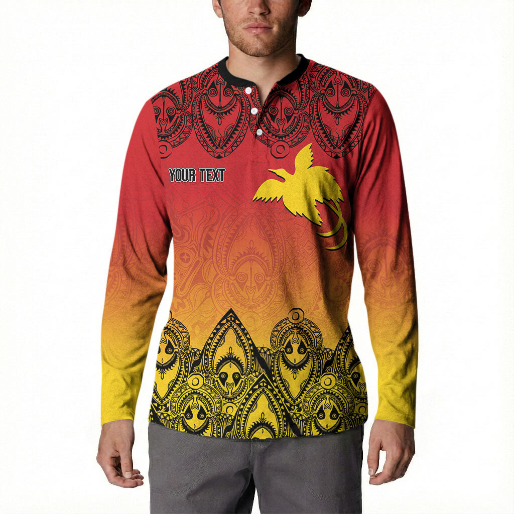 Papua New Guinea 1975 To The Future Personalised Button Sweatshirt Sepik Masks LT7 - Polynesian Pride