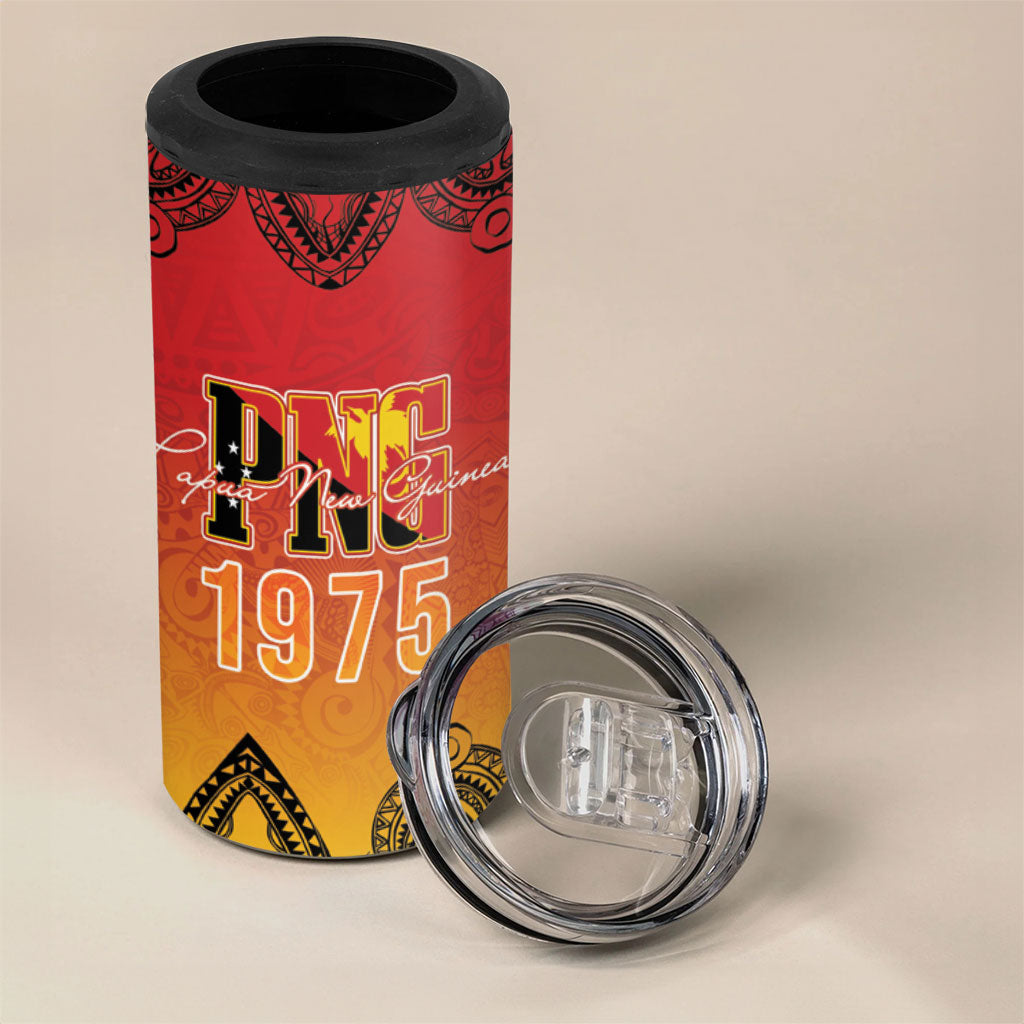 Papua New Guinea 1975 To The Future 4 in 1 Can Cooler Tumbler Sepik Masks LT7 - Polynesian Pride