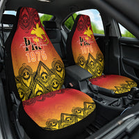 Papua New Guinea 1975 To The Future Car Seat Cover Sepik Masks LT7 One Size Red - Polynesian Pride