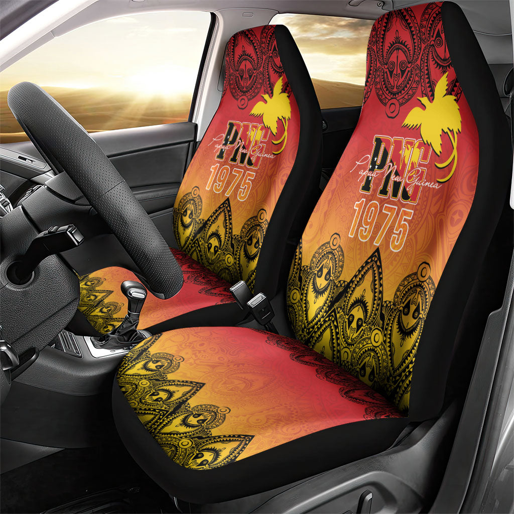 Papua New Guinea 1975 To The Future Car Seat Cover Sepik Masks LT7 - Polynesian Pride
