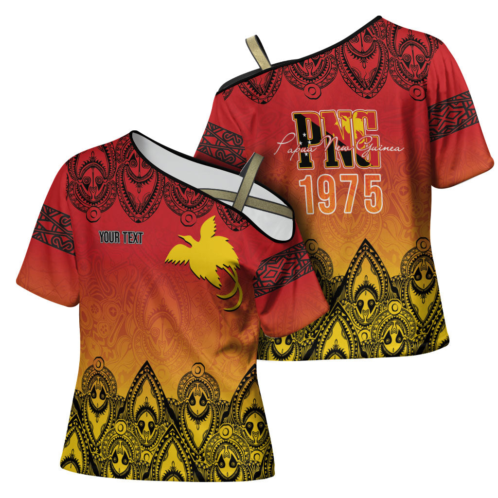 Papua New Guinea 1975 To The Future Personalised Cross Shoulder Shirt Sepik Masks LT7 - Polynesian Pride