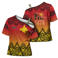 Papua New Guinea 1975 To The Future Personalised Cross Shoulder Shirt Sepik Masks LT7 - Polynesian Pride