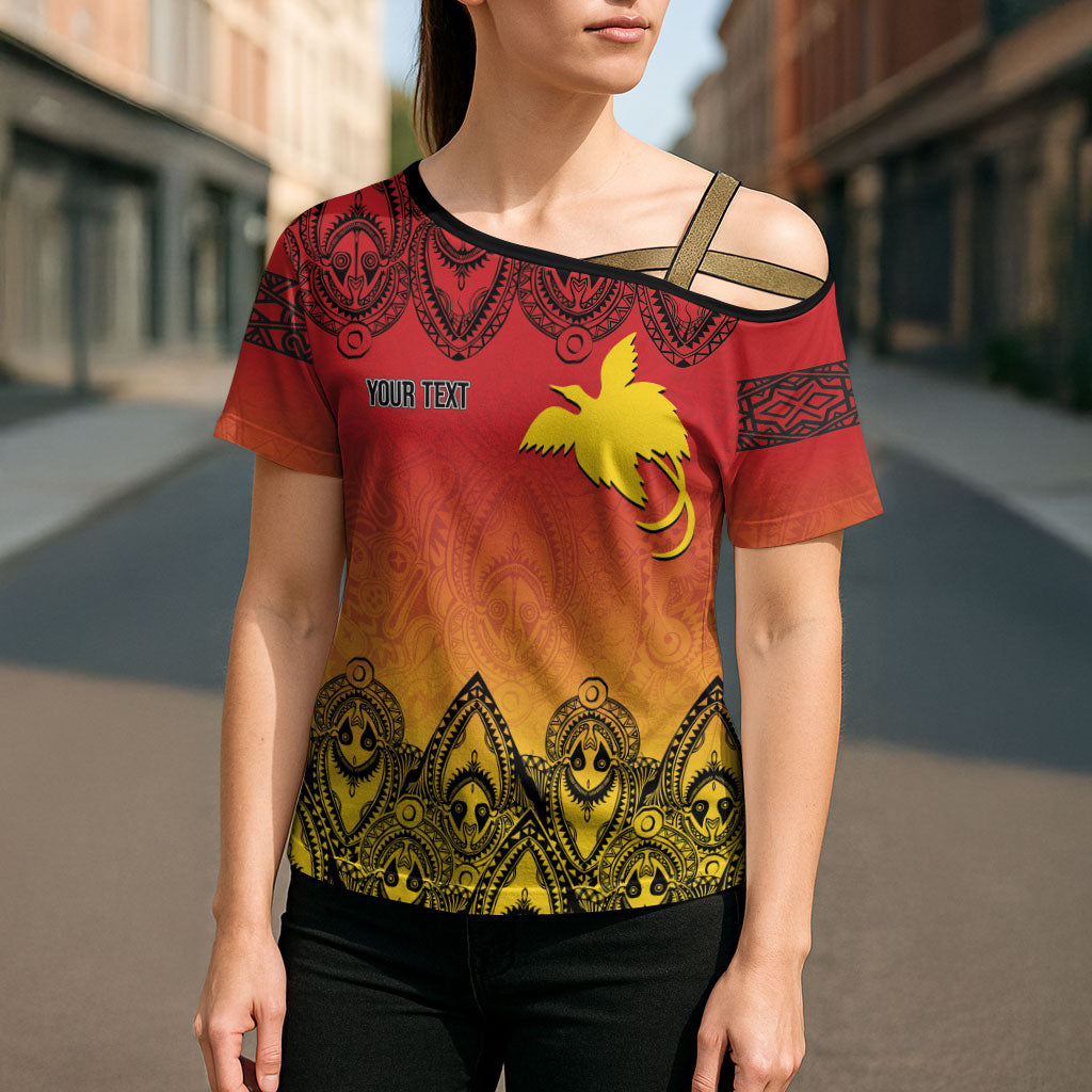 Papua New Guinea 1975 To The Future Personalised Cross Shoulder Shirt Sepik Masks LT7 - Polynesian Pride