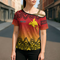 Papua New Guinea 1975 To The Future Personalised Cross Shoulder Shirt Sepik Masks LT7 - Polynesian Pride