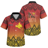 Papua New Guinea 1975 To The Future Personalised Family Matching Short Sleeve Bodycon Dress and Hawaiian Shirt Sepik Masks LT7 Son's Shirt Red - Polynesian Pride