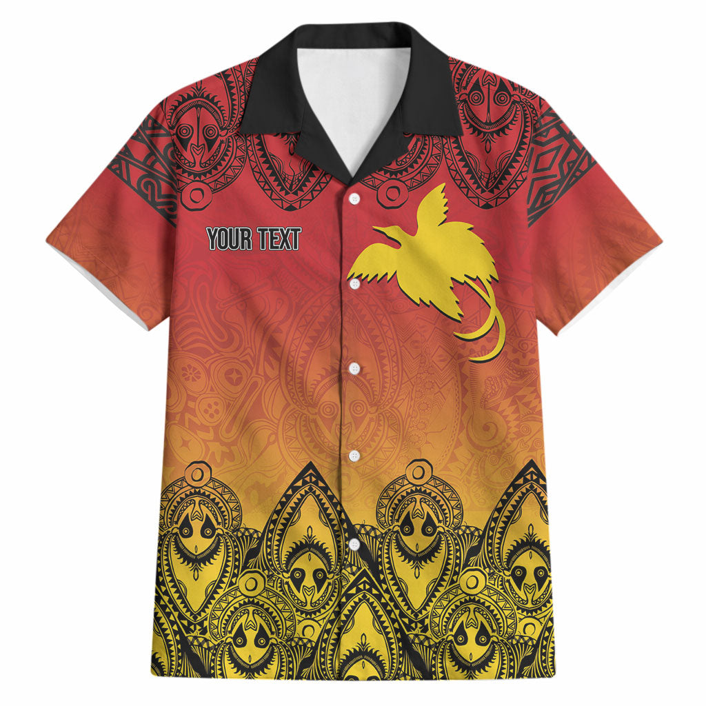 Papua New Guinea 1975 To The Future Personalised Hawaiian Shirt Sepik Masks LT7 Red - Polynesian Pride